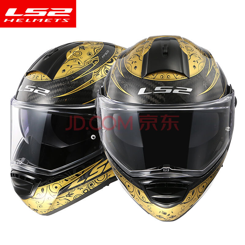 【LS2FF903】LS2碳纤维拉力盔揭面盔全盔半盔头盔防雾超轻机车头灰四季通用双镜片三种形态FF903(6K碳纤维)黄金斗士2XL【行情 ...
