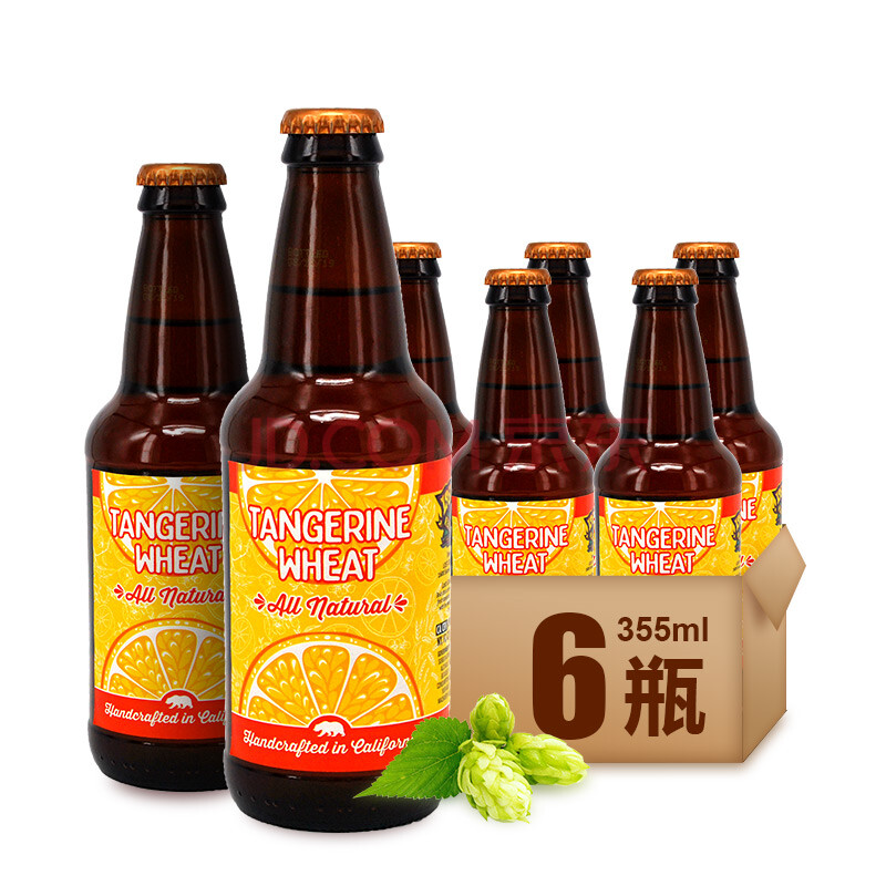 美国进口精酿啤酒lost coast迷失海岸啤酒系列瓶装355ml*6瓶 橘子啤酒