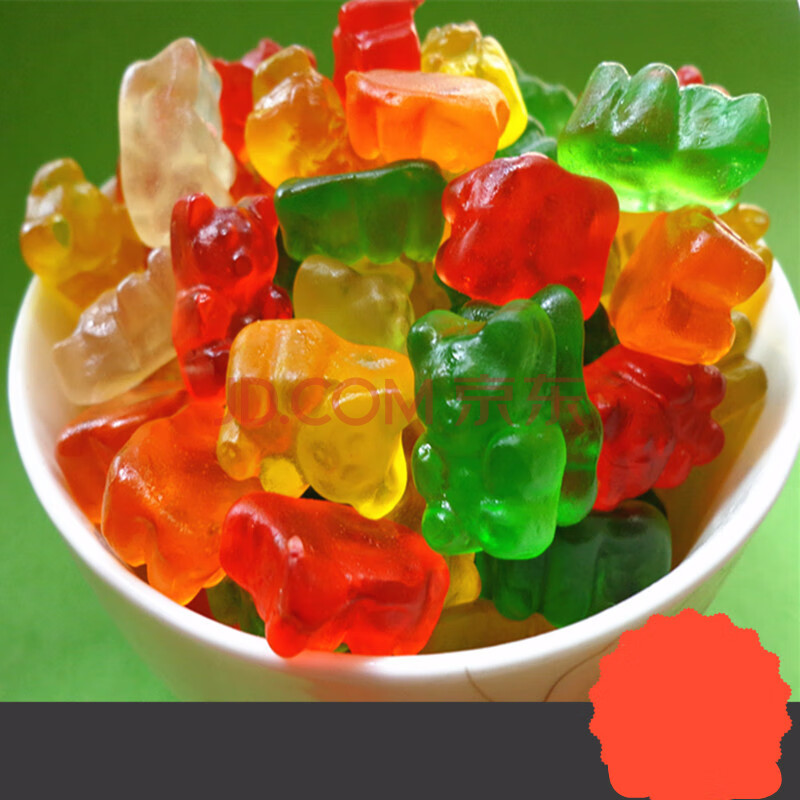 彩色橡皮糖 qq糖 彩色小熊果汁软糖500g一份