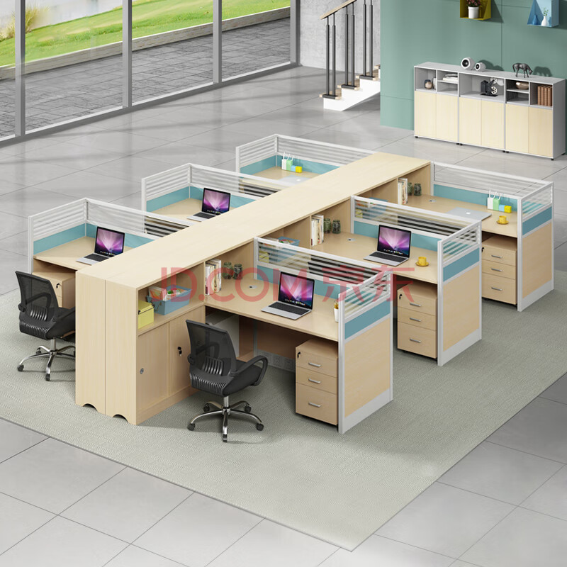 雷格诗安 办公桌财务室职员办公桌2人4人位屏风卡位单双人位员工位