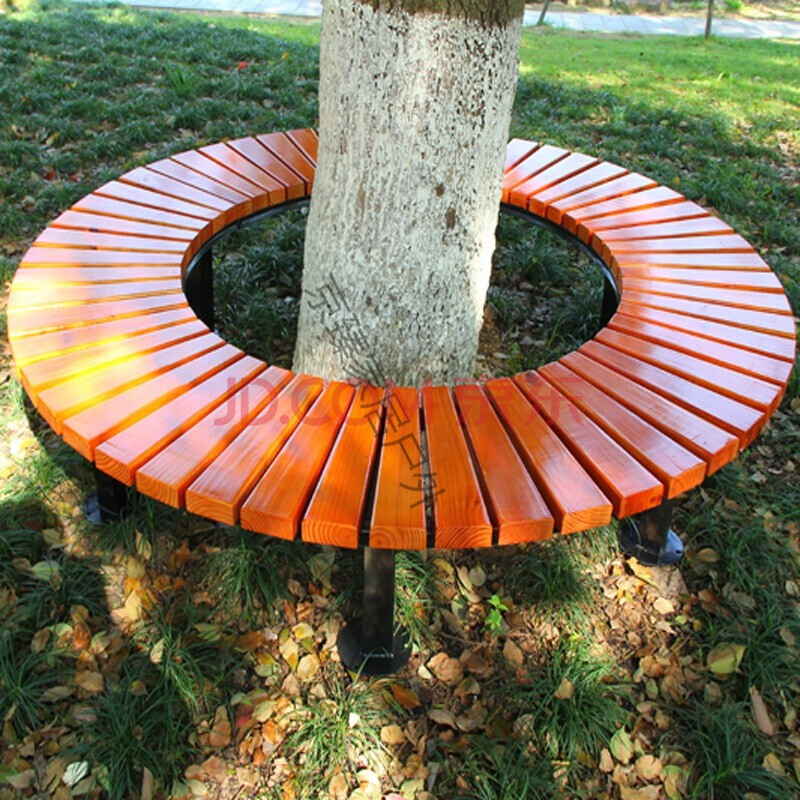 圆形 广场树围椅 圆椅塑木公园椅 防腐木公园椅子 座椅 公园椅户外长