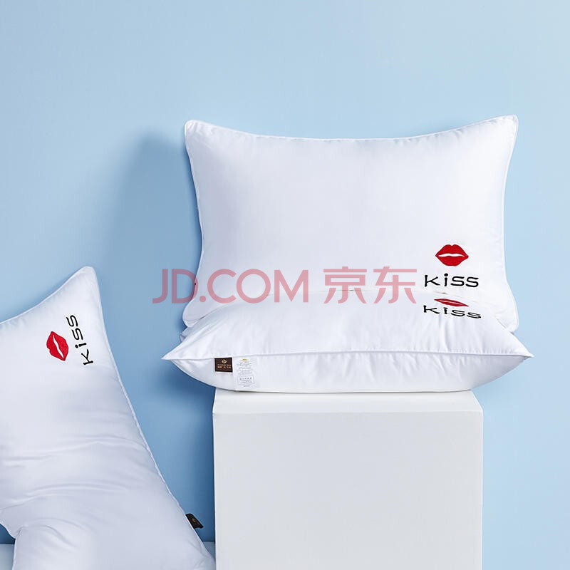 梦罗蓝 全棉枕头枕芯 7d螺旋高回星级酒店弹舒适透气枕成人护颈低枕