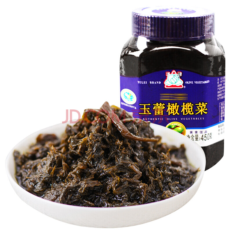 潮汕特产 玉蕾橄榄菜450g 瓶装即食泡菜下饭菜 拌饭拌面佐餐 早餐拌粥