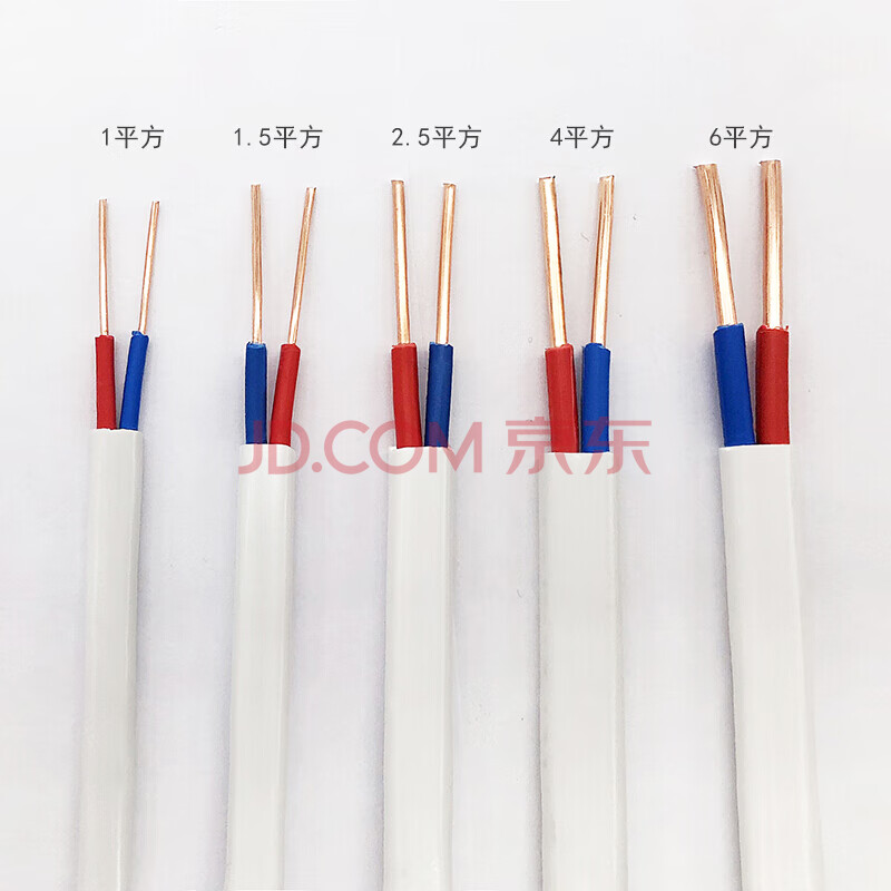 電線電纜明裝電線國標銅芯線2芯兩芯1.5/2.5/4平方bvvb護套線