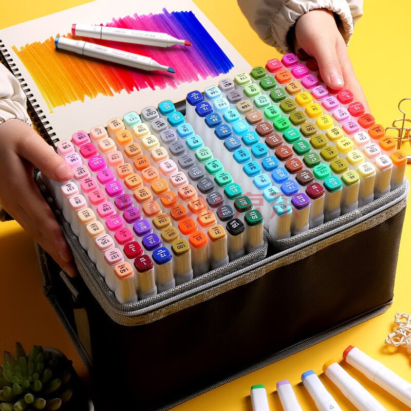 【全套262色】名韵touch马克笔套装学生用双头油性彩色专业美术168色