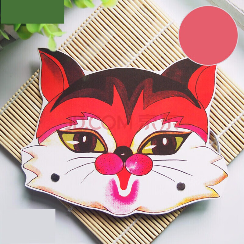 幼儿园教学用品儿童游戏面具舞台表演道具角色扮演动物头饰小白猫一件