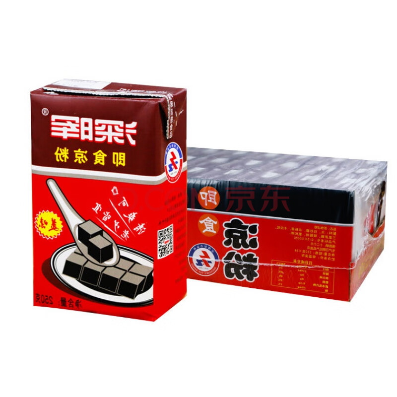 即食黑凉粉250g夏季解暑饮料晨光即食凉粉龟苓膏 深晖凉粉250g*24盒