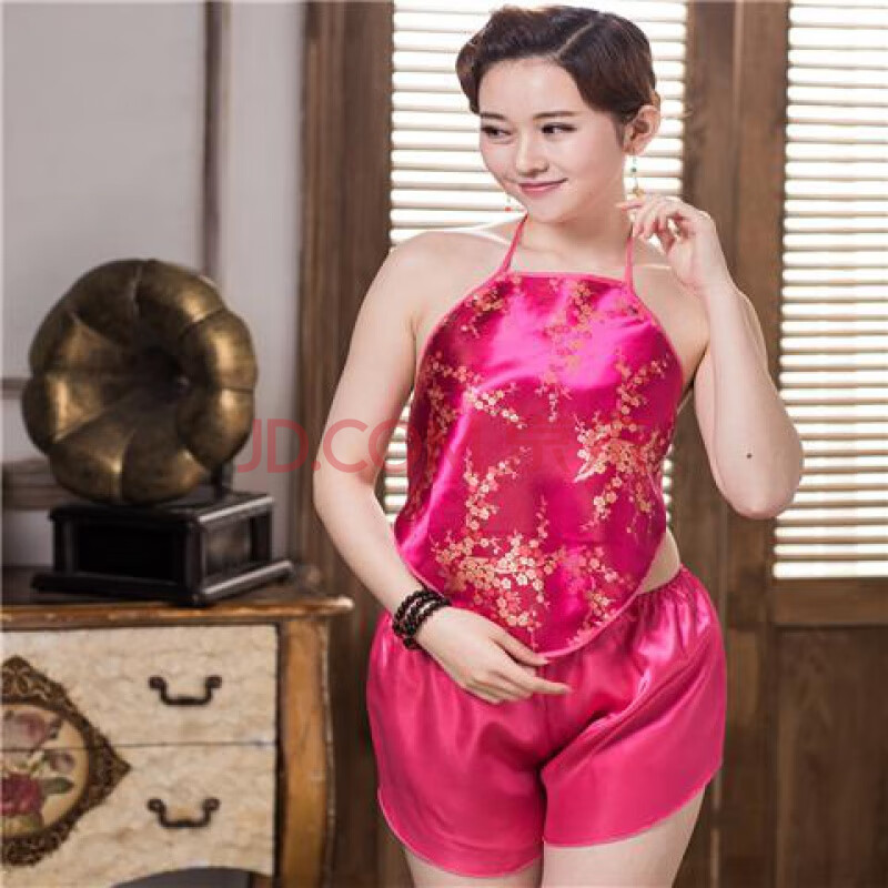 大人成人肚兜套装 成人红肚兜 女士内衣睡衣套装肚兜古典2020 梅花玫