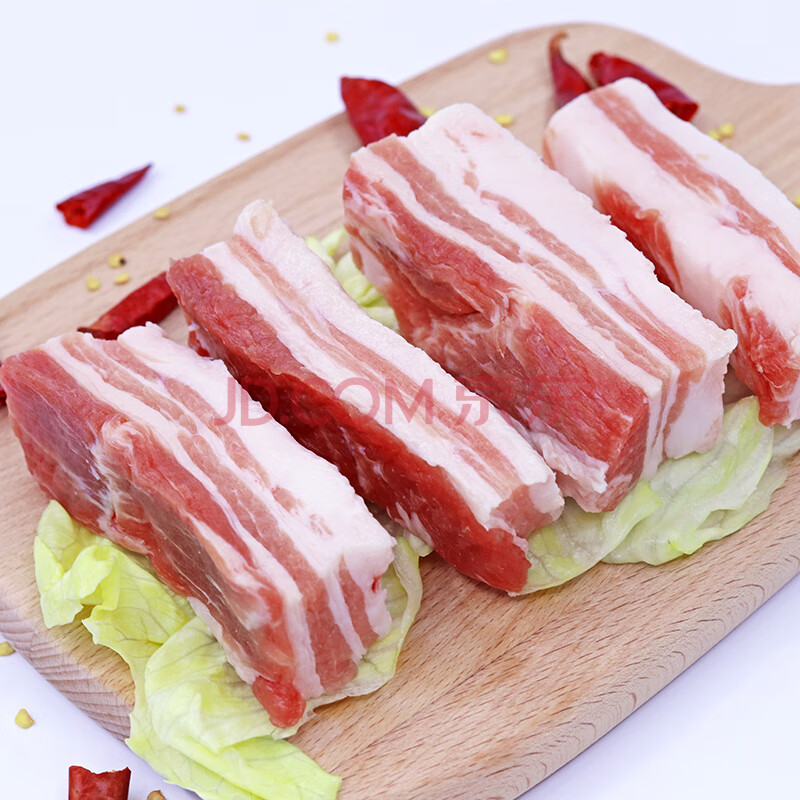 黑山猪去皮五花肉新鲜冷冻生鲜正宗烤肉食材2斤