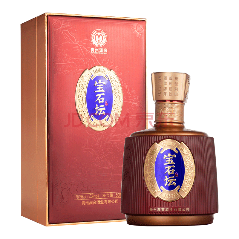 贵州湄窖 53度 红色宝石坛 酱香型 白酒 整箱 礼盒 500ml