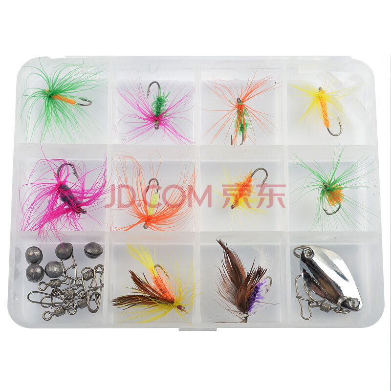 斯晤德 飞蝇钩套盒 飞蝇路亚饵套装 白条马口鲤鱼鲫鱼饵飞钓饵仿生饵