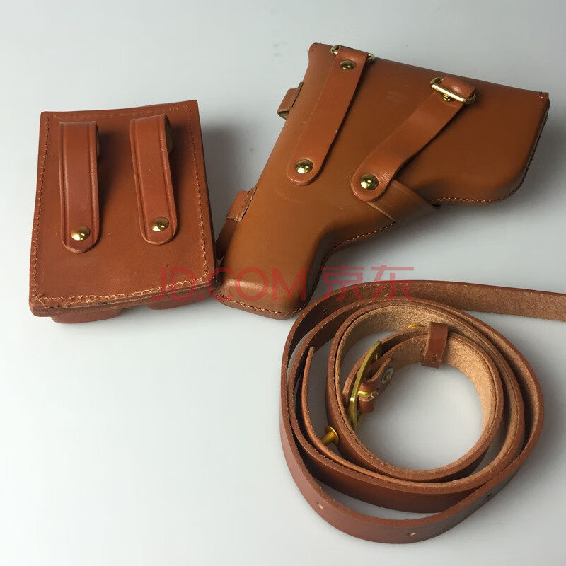 雪峰狐 92式黄枪套92g三件套54式皮套收藏影视道 54三件套