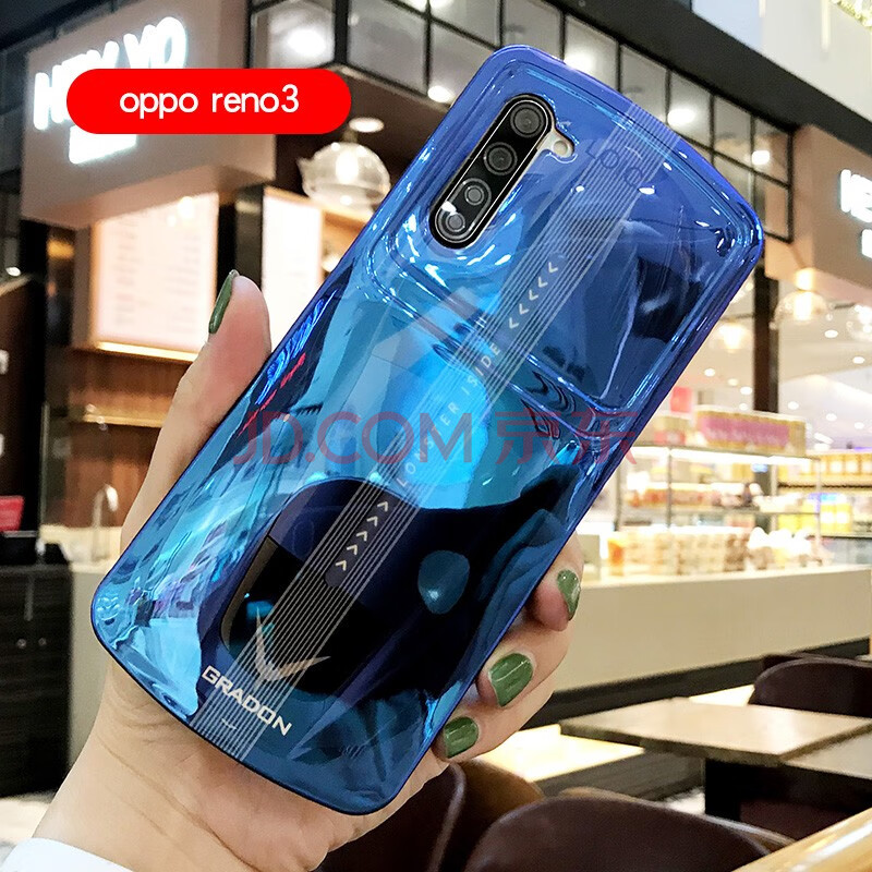 米拓opporeno3手机壳/保护套pro抖音同款全包防摔软硅胶蓝光硬壳跑车