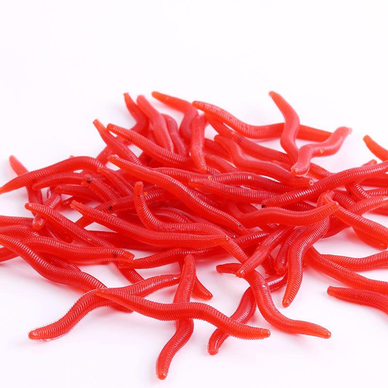仿生蚯蚓仿真假蚯蚓鱼饵仿真淡水钓鱼防真蚯蚓饵料野钓带腥味仿生红虫