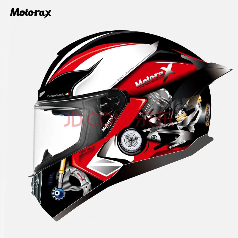 motorax摩雷士摩托车头盔 r50全盔机车头盔跑盔 烈火战车mc1 m