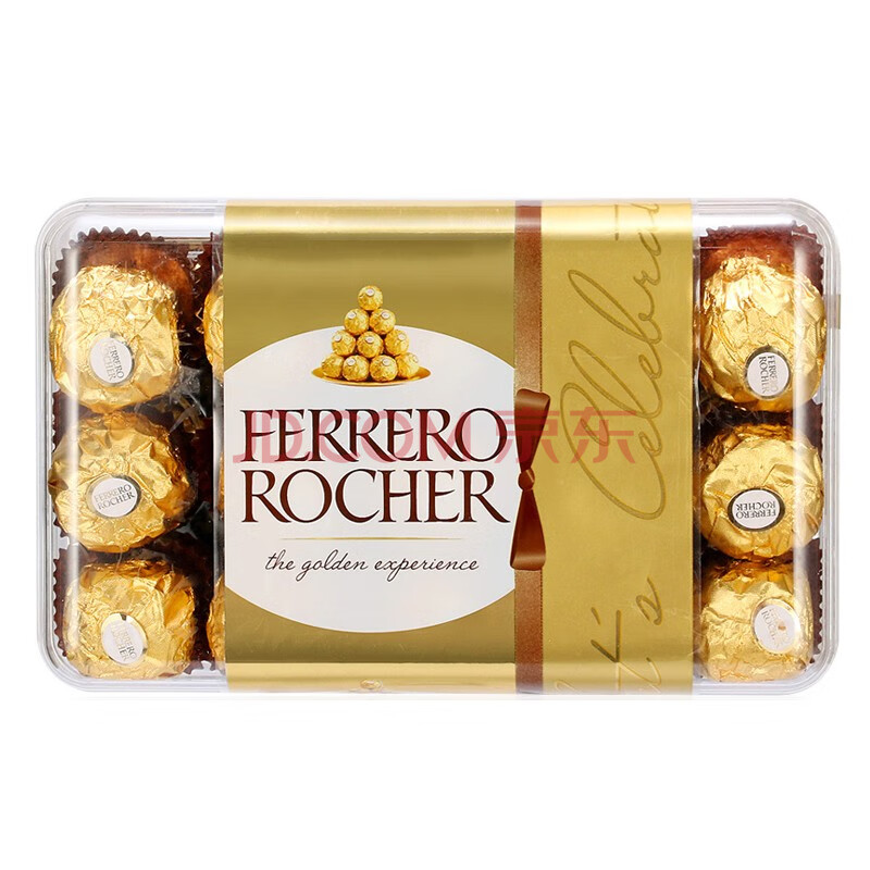费列罗ferrerorocher金莎t30榛果威化糖果巧克力礼盒30粒375g