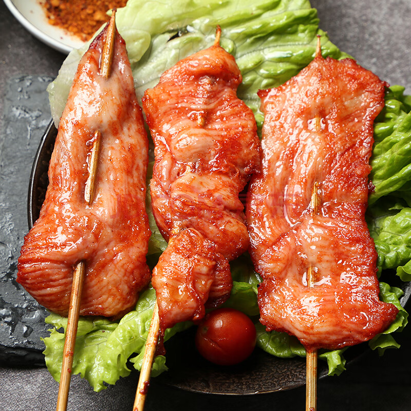 里脊肉串美味烧烤铁板油炸大块里脊肉40串手抓饼冷冻食品串串鸡肉片