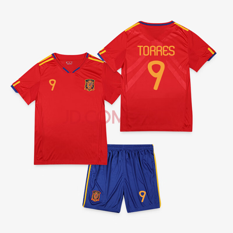球衣国家队足球服套装男定制学生儿童印号印字 2010#西班牙9号托雷斯