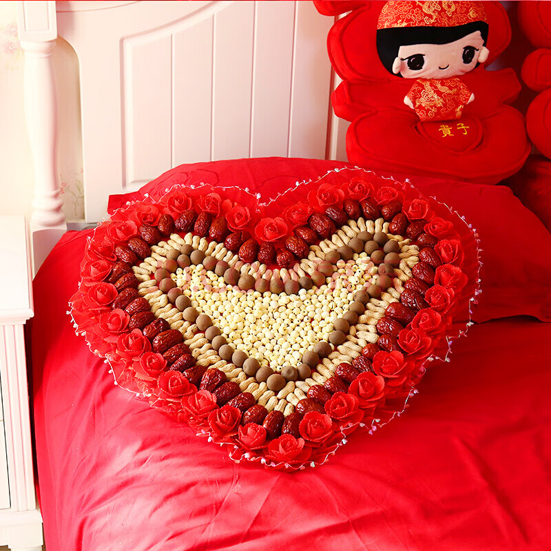 婚房布置创意结婚装饰早生贵子模板压床摆件全套婚庆用品男方婚礼用的