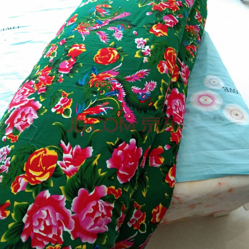 复古怀旧棉被东北大花布被子被芯手工棉花单人双人传统包边被 绿色大