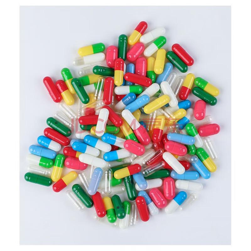 空1号2号3号植物淀粉空心药壳装药粉胶囊皮 0号500粒 送药勺 颜色备注