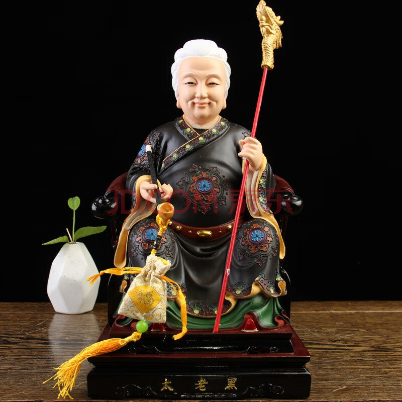 黑妈妈黑老太太保家仙神像树脂极彩绘仙家像居家供奉家用摆件佛像