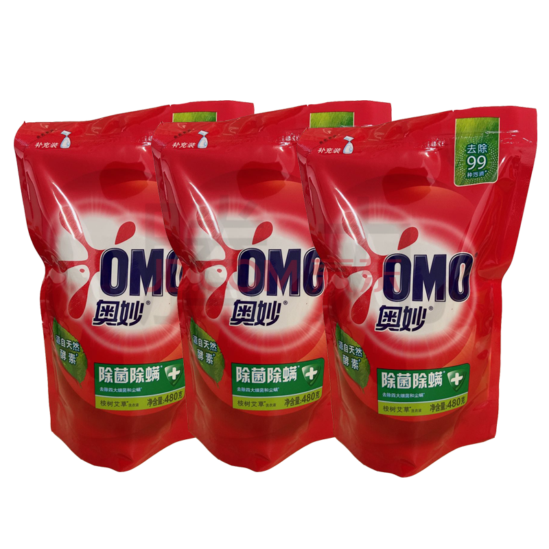 奥妙洗衣液900g/480g机洗手洗袋装除菌除螨虫留香补充液家庭装 奥妙