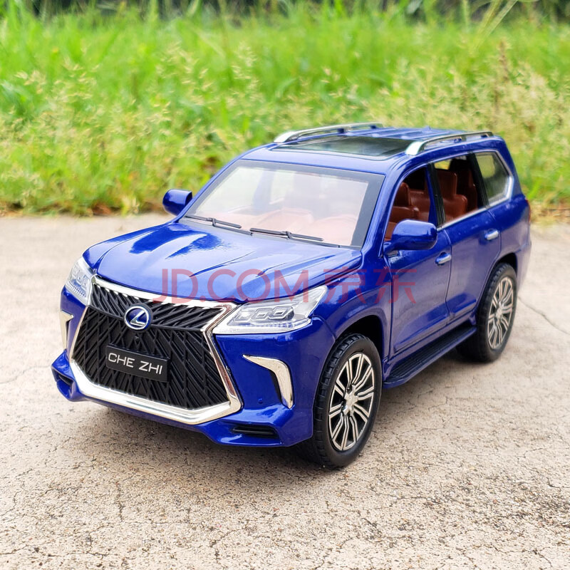 24雷克萨斯lx570凌志suv越野车合金车模仿真金属六开门玩具车模 蓝色