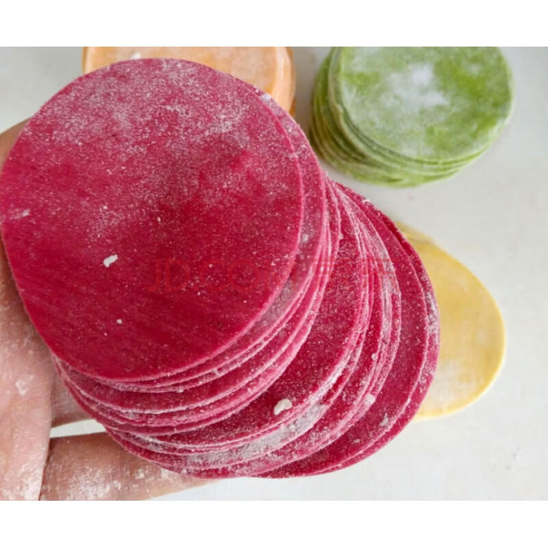 儿童辅食 无添加手工蔬菜汁和面小麦面果蔬彩色饺子皮散装 饺子皮