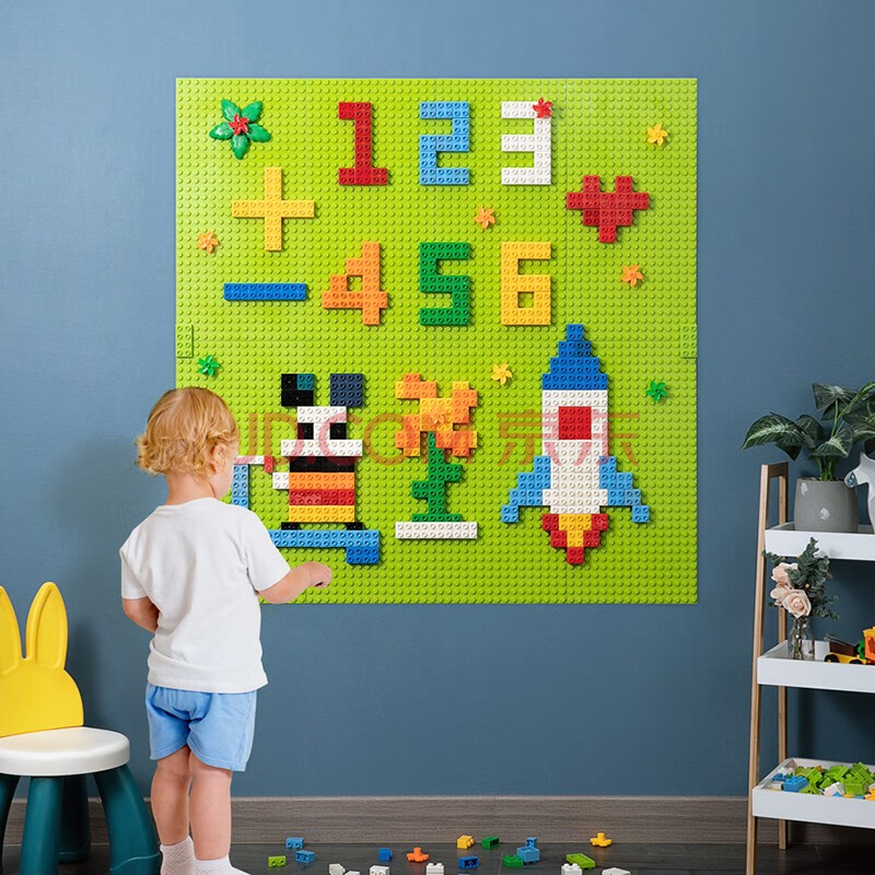 儿童大颗粒拼装拼插积木玩具男孩女孩幼儿园游戏 含204颗粒diy