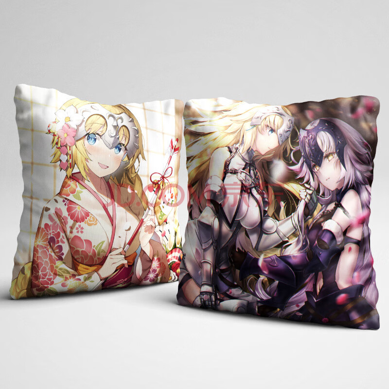 berserker动漫抱枕45*45cm双面靠枕带枕芯桃皮绒 贞德 45*45cm