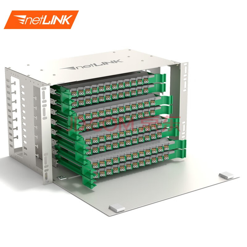 netlink 192芯odf光纤配线架lc多模满配 19英寸抽拉机架式单元熔纤盘