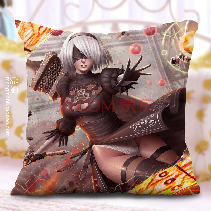 尼尔机械纪元 2b小姐姐抱枕 动漫游戏周边 二次元靠垫 枕芯 枕套 04