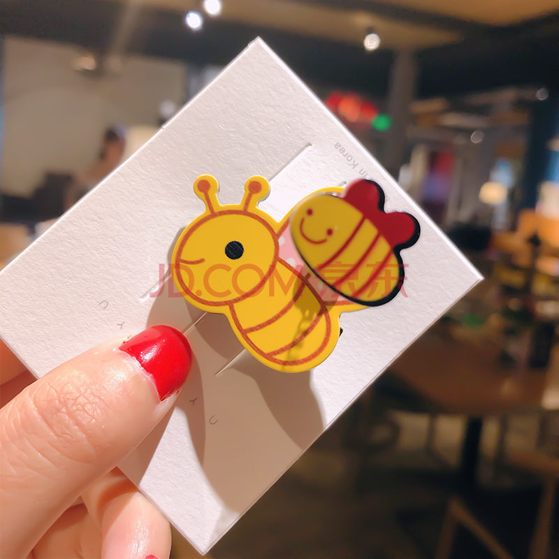 林妙妙同款发夹韩版儿童卡通弹簧边夹少女心发夹学生可爱发卡 小蜜 