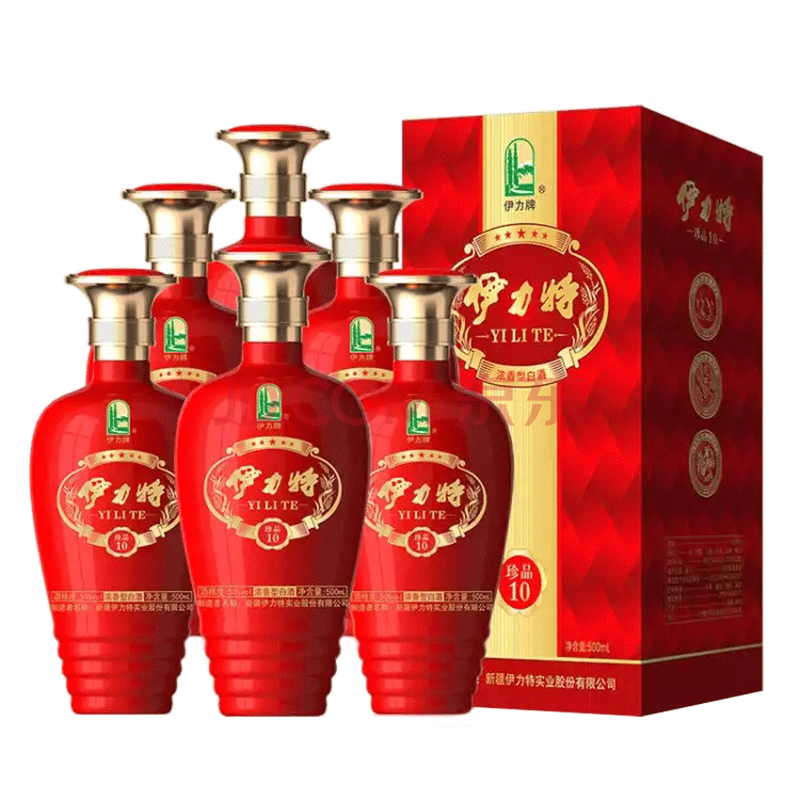 伊力特 50度浓香型白酒 珍品10 整箱500ml*6瓶