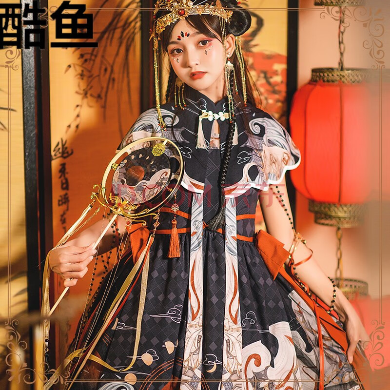 【異獸鬥op洛麗塔】lolita異獸鬥op復古中華風漢元素洛麗塔小裙子全套