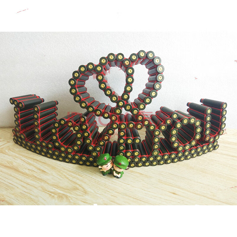 弹壳工艺品壳工艺品手工线编弹壳工艺品iloveyou可定制可定做 5#心