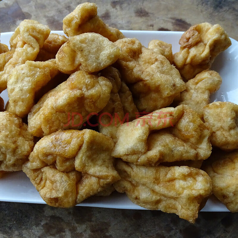 地道手工黄豆自制湖南特产油豆腐皮空心长方形柴火油炸泡干990g