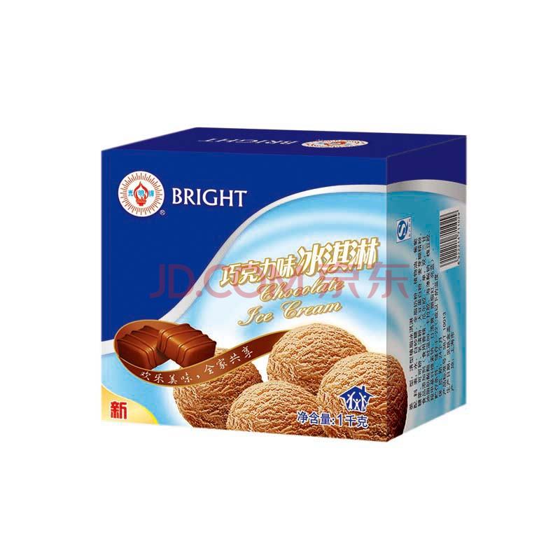 光明大加仑巧克力味(家庭装)冰淇淋1kg