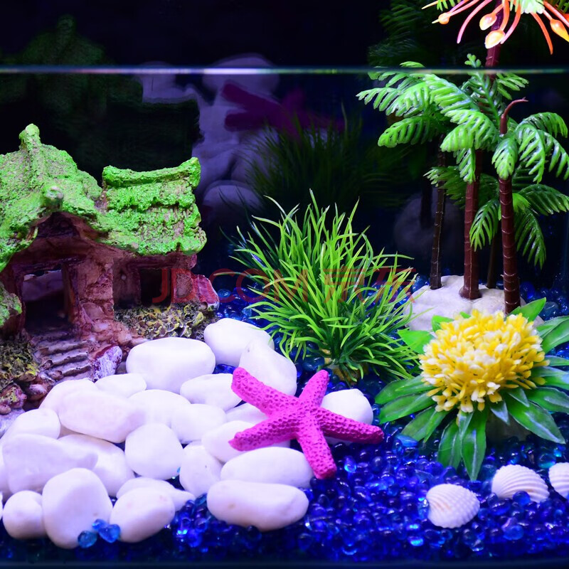 【憨憨乐园仿真海底世界套装】憨憨乐园 鱼缸造景装饰套餐小型桌面