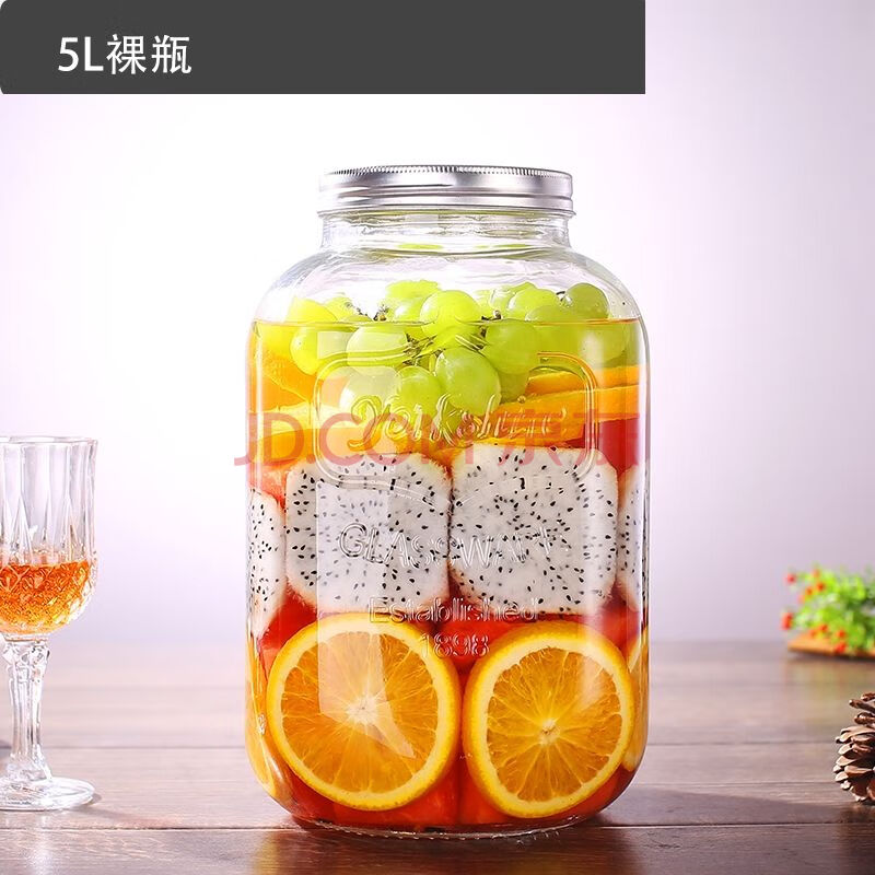 法岚仕邦 可乐桶容器透明玻璃泡酒瓶带龙头甜品台饮料桶柠檬水桶果汁