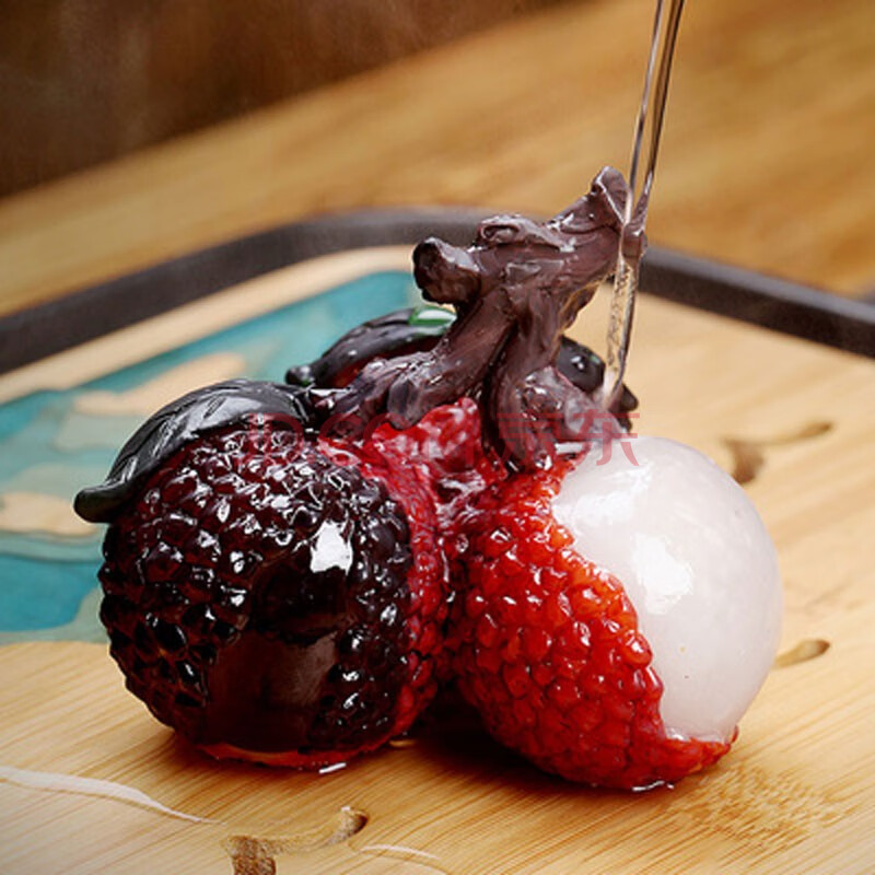 茶宠摆件金蟾蟾蜍变色宠物创意茶道茶台茶盘茶具配件饰品 荔枝变色