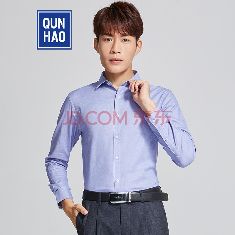 群豪长袖衬衫93616y759 浅蓝 43