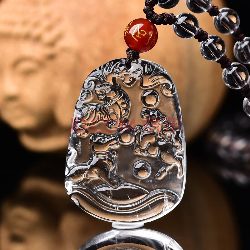 珮璎天然白水晶生肖蛇鸡牛三合贵人吊坠丑巳酉三合赐瑞项链