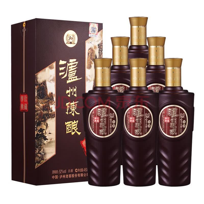泸州老窖 尊仕典藏 泸州陈酿 白酒 浓香 52度 450ml*6盒 整箱装