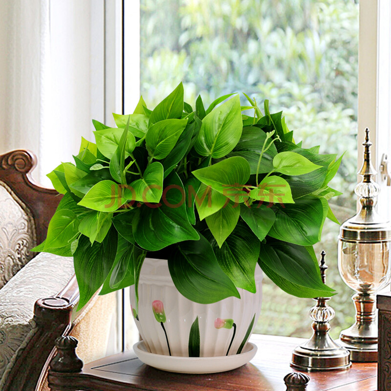 假花仿真花绿植花卉家居装饰品塑料花客厅摆件假盆栽 207绿萝盆景套装