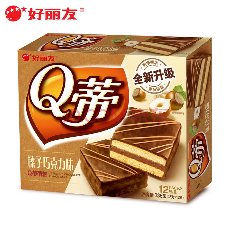 好丽友派12枚巧克力提拉米苏蛋黄派 抹茶可可草莓q蒂q帝夹心蛋糕 q蒂