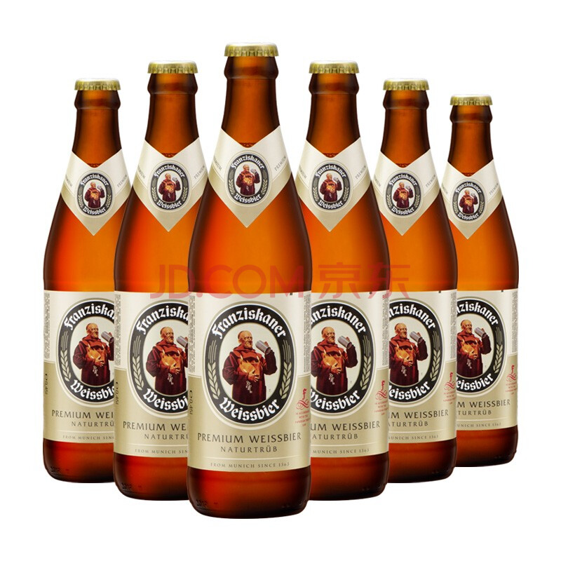 【酒小二】教士(范佳乐)小麦白啤11.75°瓶装450ml 6瓶