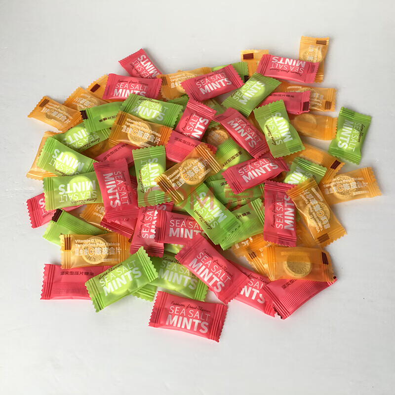 诺尔格海盐青柠薄荷糖维c陈皮含片百香果薄荷味seasaltmints500g采购