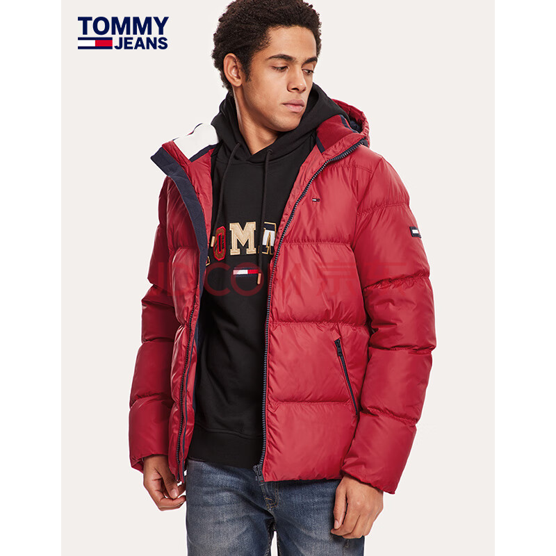 tommy jeans 男装秋冬羽绒服-dm0dm04998ow 红色602 l